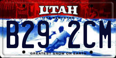 UT license plate B292CM