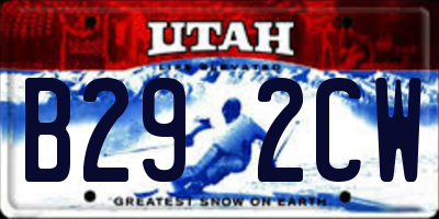 UT license plate B292CW