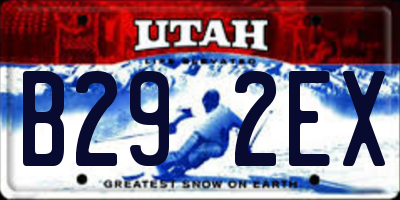 UT license plate B292EX
