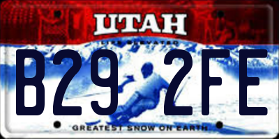 UT license plate B292FE