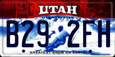 UT license plate B292FH