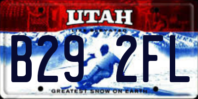 UT license plate B292FL