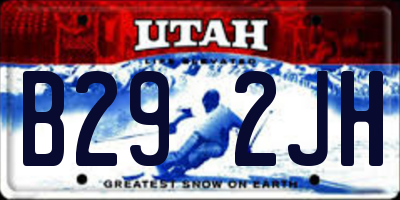 UT license plate B292JH