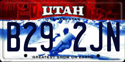 UT license plate B292JN