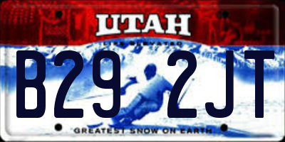 UT license plate B292JT