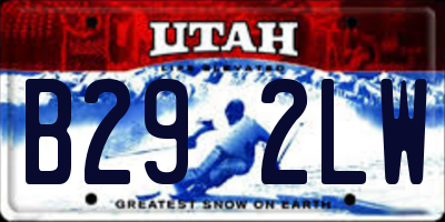 UT license plate B292LW