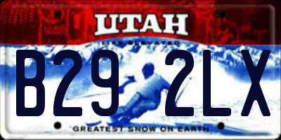 UT license plate B292LX
