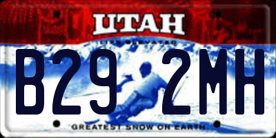 UT license plate B292MH