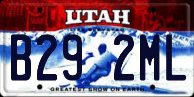 UT license plate B292ML