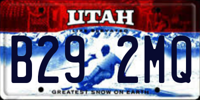 UT license plate B292MQ
