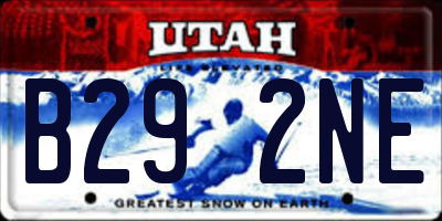 UT license plate B292NE