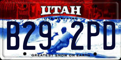 UT license plate B292PD