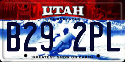 UT license plate B292PL