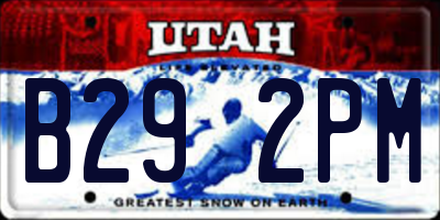 UT license plate B292PM