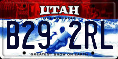 UT license plate B292RL