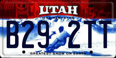 UT license plate B292TT