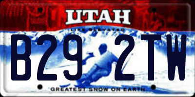 UT license plate B292TW