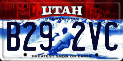 UT license plate B292VC