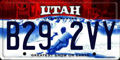 UT license plate B292VY