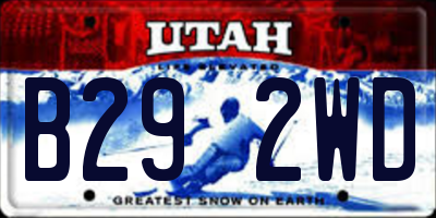 UT license plate B292WD