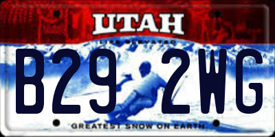 UT license plate B292WG