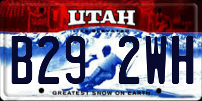 UT license plate B292WH