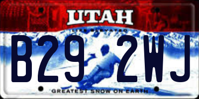UT license plate B292WJ