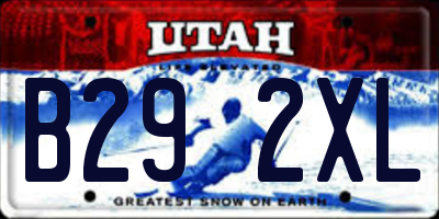 UT license plate B292XL