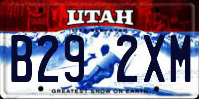 UT license plate B292XM