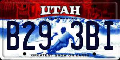 UT license plate B293BI