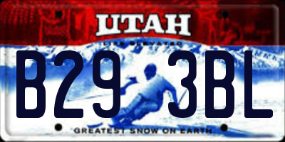 UT license plate B293BL