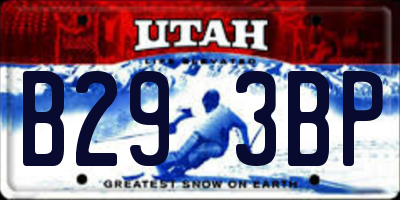 UT license plate B293BP