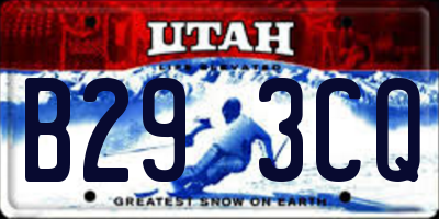 UT license plate B293CQ