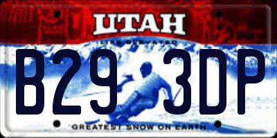UT license plate B293DP