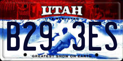 UT license plate B293ES