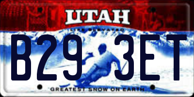 UT license plate B293ET