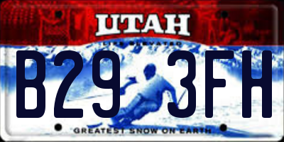 UT license plate B293FH