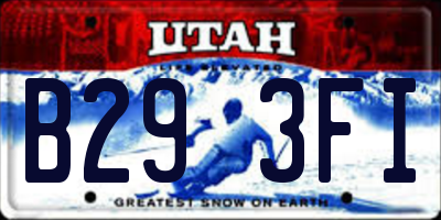 UT license plate B293FI