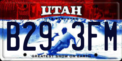 UT license plate B293FM