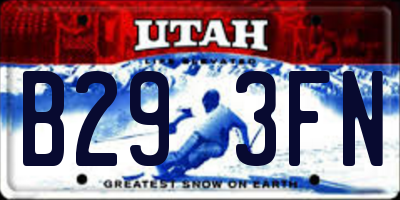 UT license plate B293FN