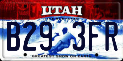 UT license plate B293FR