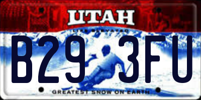 UT license plate B293FU
