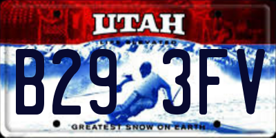 UT license plate B293FV