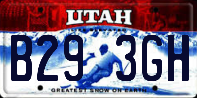 UT license plate B293GH