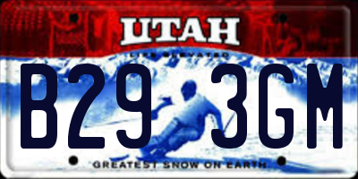 UT license plate B293GM