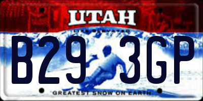 UT license plate B293GP