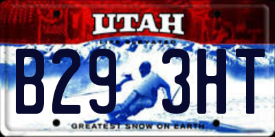 UT license plate B293HT
