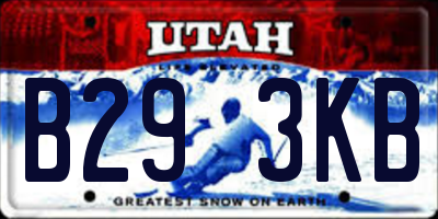 UT license plate B293KB