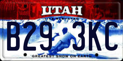 UT license plate B293KC