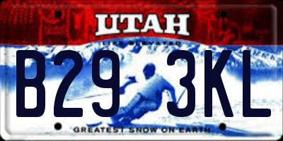 UT license plate B293KL
